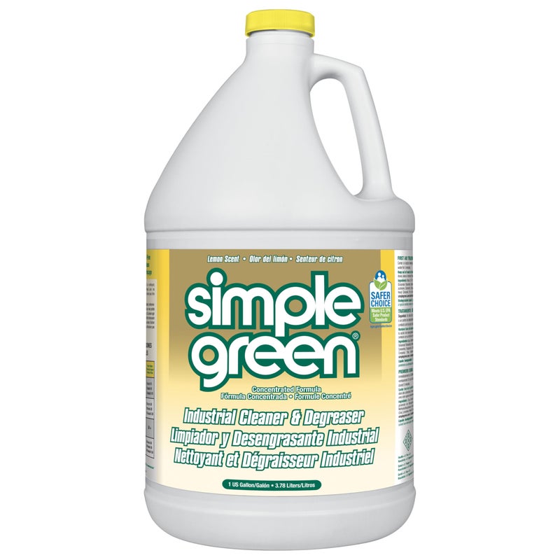 Simple Green 73434010 14010 Industrial Cleaner & Degreaser, Concentrated, Lemon, 1 gal Bottle - Image 1